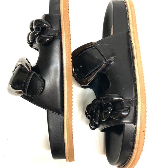 NWOT Vince Camuto Leather Kenendys Slide Sandals - Picture 7 of 13